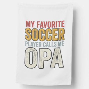 Soccer Opa Vintage Typography Shirt Design_1 House Flag