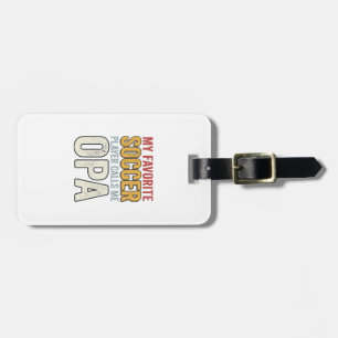 Soccer Opa Vintage Typography Shirt Design_1 Luggage Tag
