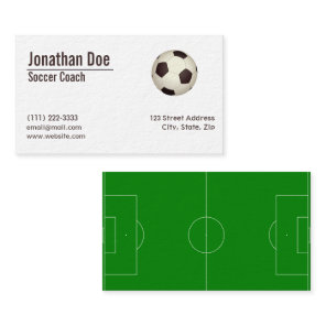 Soccer or European Football Coach Business Card