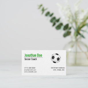 Soccer or European Football Coach Business Card