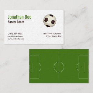 Soccer or European Football Coach Business Card