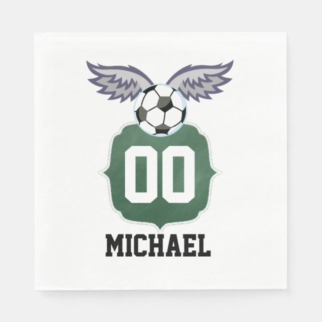 Soccer or Football Party Napkins (Front)