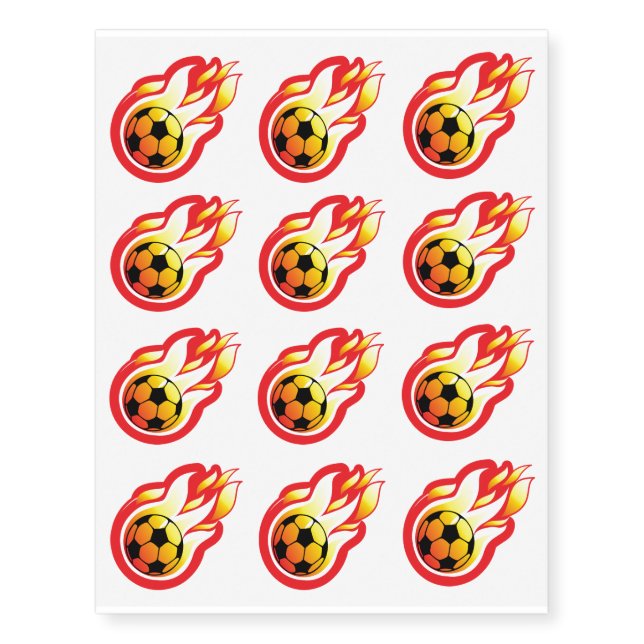 Soccer or Football Party Temporary Tattoos (Front)