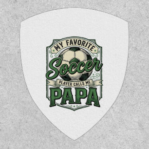 Soccer Papa Vintage Engraving Shirt Design_1 Patch