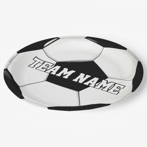 Soccer Party  Banquet Custom Team Name Sports Paper Plates