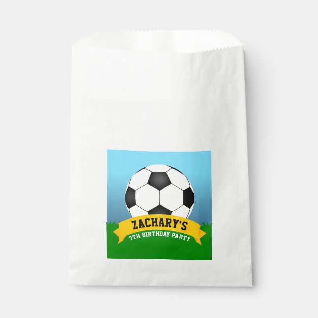 Soccer Party Favor Bag (Front)