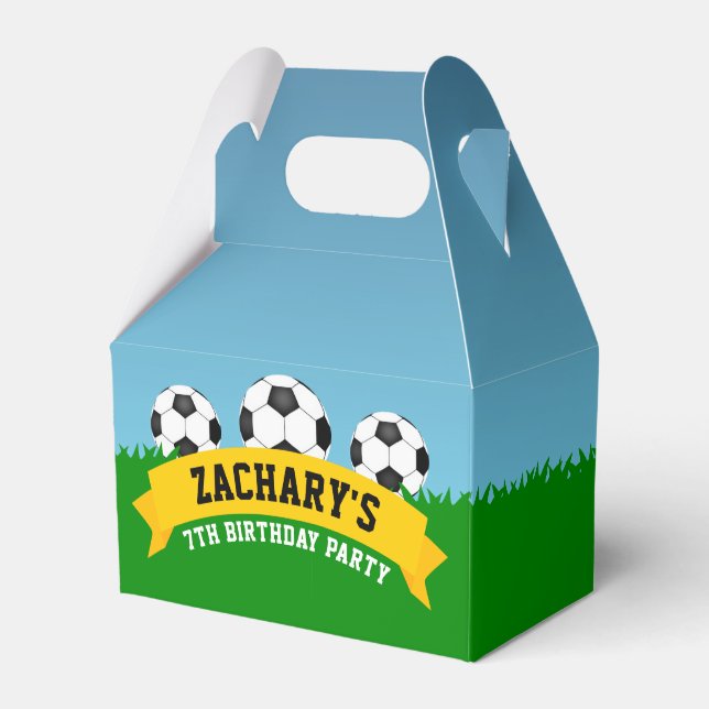 Soccer Party Favor Boxes (Front Side)