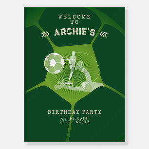 Soccer Party Game Day Pitch Sport Birthday Welcome Foam Board