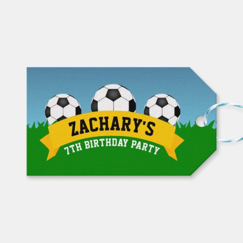 Soccer Party Gift Tags