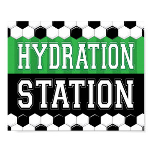 Soccer Party HYDRATION STATION Sign Print