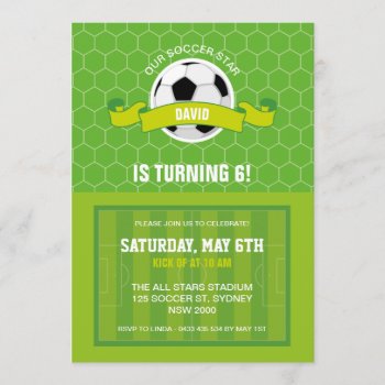 Soccer Party Invitation by mypartydesign at Zazzle