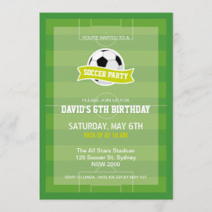 Soccer Party Invitation