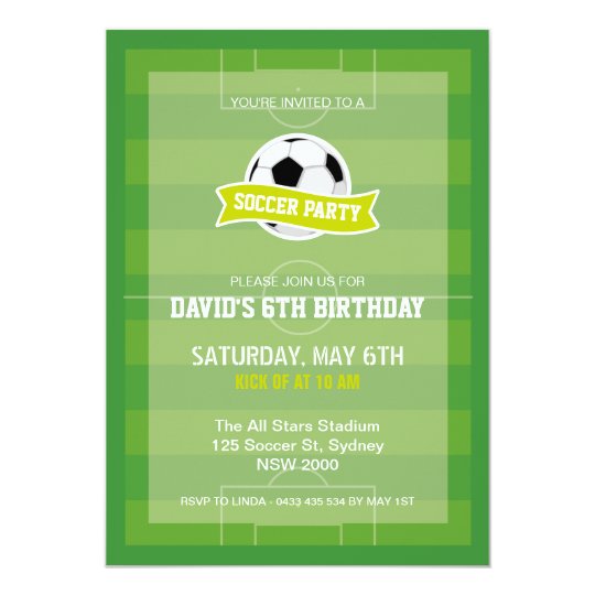 soccer party invitation zazzle com