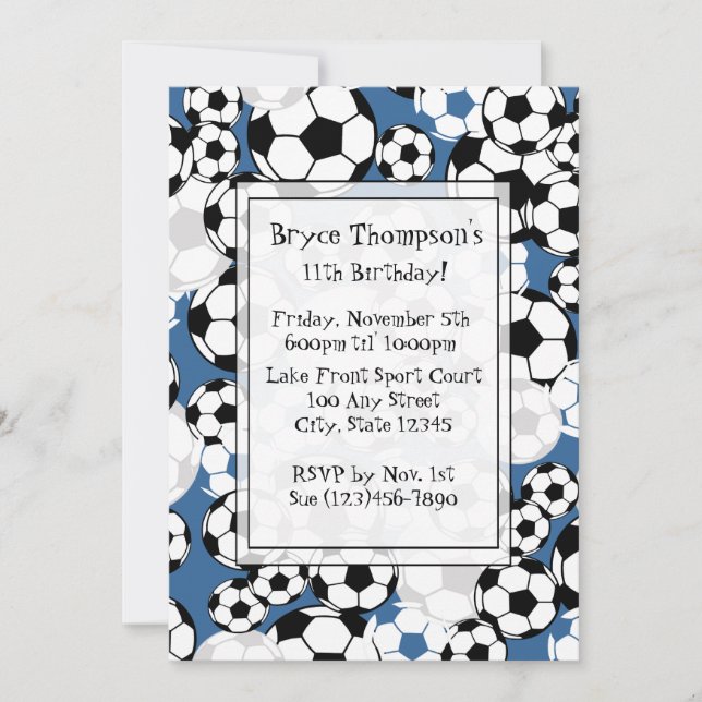 Soccer Party Invitation (Front)