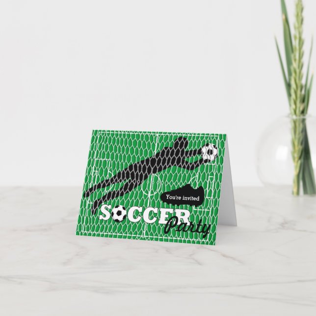 Soccer Party Invitation Card (Front)