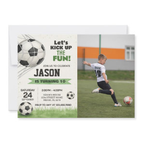 Soccer Party Invitation with photo