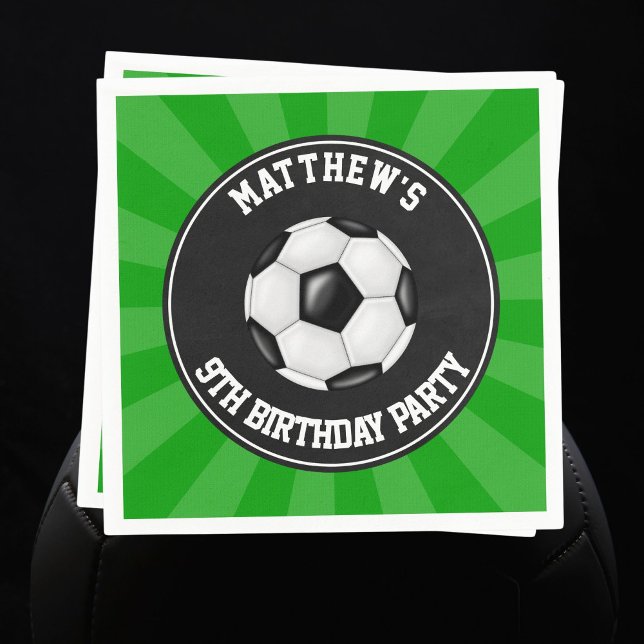 Soccer Party Paper Luncheon Napkins (Creator Uploaded)
