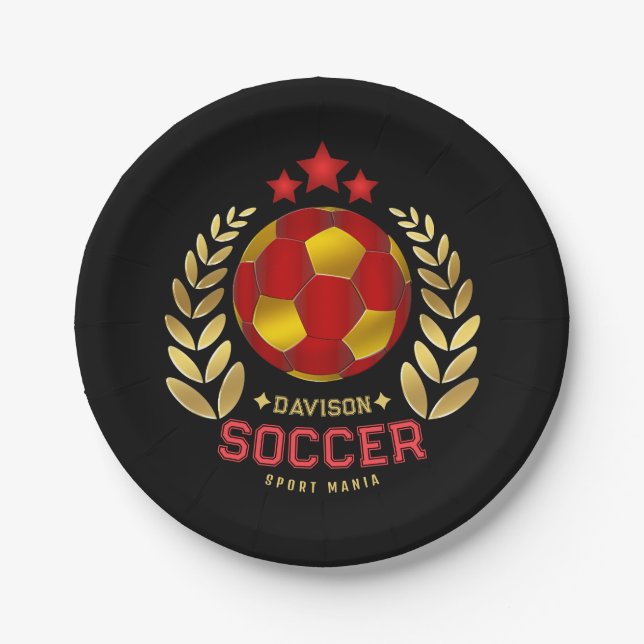 Soccer Party  Paper Plates (Front)