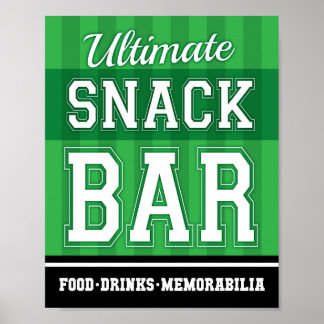 Soccer Party ULTIMATE SNACK BAR Sign Print