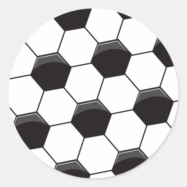 Soccer Pattern Classic Round Sticker (Front)