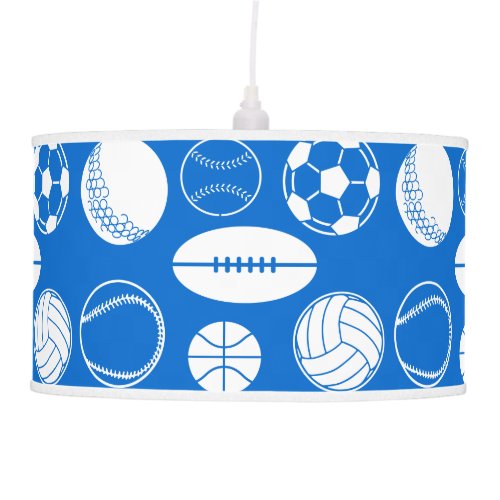 Soccer pattern cool kids bedroom pendant lamp