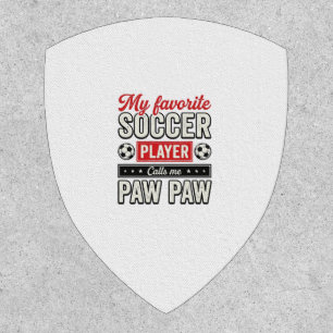 Soccer Paw Paw Vintage Player Grandpa Shirt Design Patch