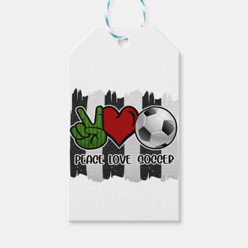 Soccer Peace and Love Gift Tags