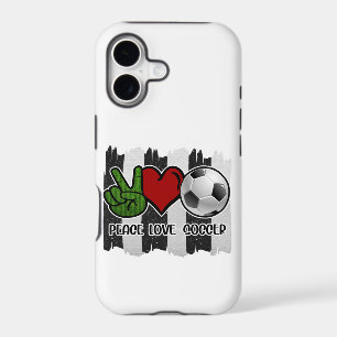 Soccer Peace and Love iPhone 17 Case
