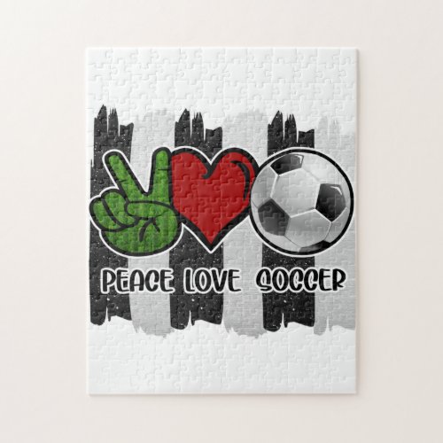 Soccer Peace and Love Jigsaw Puzzle