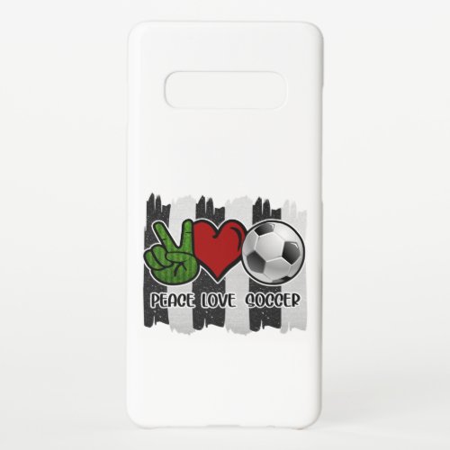 Soccer Peace and Love Samsung Galaxy S10 Case