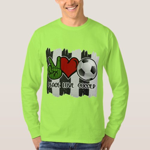 Soccer Peace and Love T_Shirt