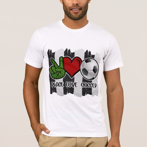 Soccer Peace and Love T_Shirt