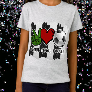 Soccer Peace and Love T-Shirt