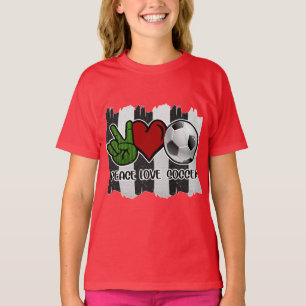 Soccer Peace and Love T-Shirt