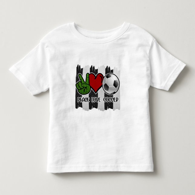Soccer Peace and Love Toddler T-shirt (Front)