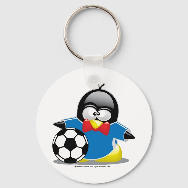 Soccer Penguin Keychain (Front)
