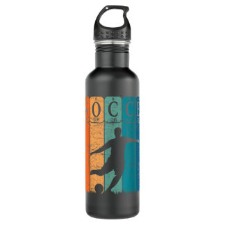 Soccer Periodic Table Elements Soccer Player Nerd Stainless Steel Water Bottle