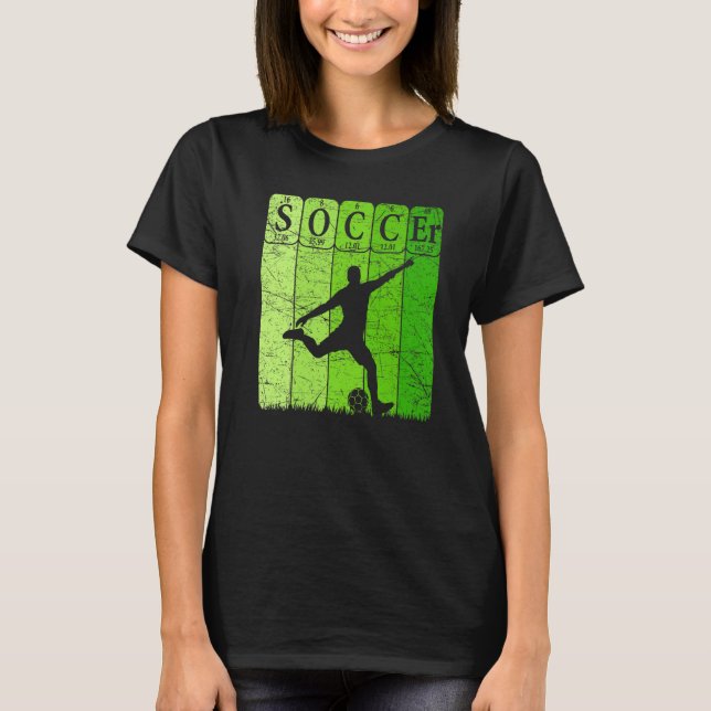 Soccer Periodic Table Elements Soccer Player Nerd  T-Shirt (Front)