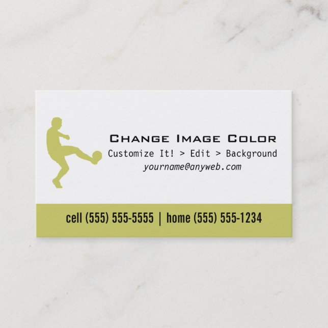 Soccer - Personal Business Card (Front)