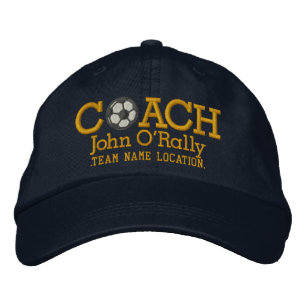 Soccer Personalize Coach Hat Name Team