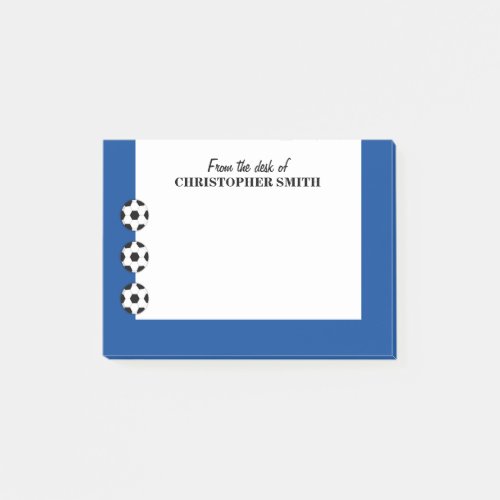 Soccer PERSONALIZE color name Post_it Notes
