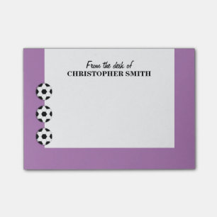 Soccer PERSONALIZE color name Post-it Notes