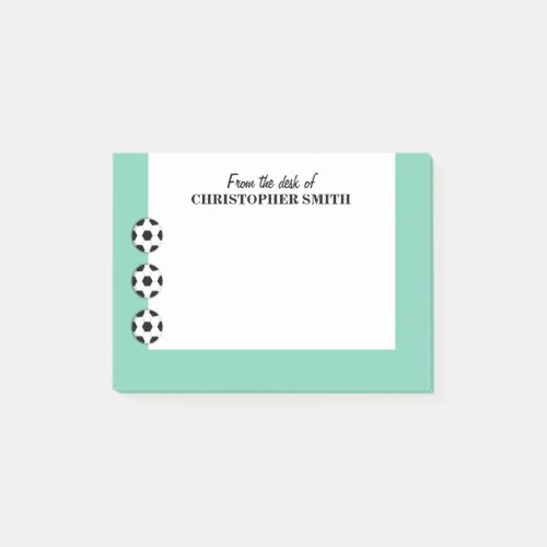 Soccer PERSONALIZE color name Post_it Notes