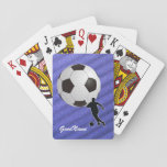Soccer, Personalize With Name Playing Cards at Zazzle