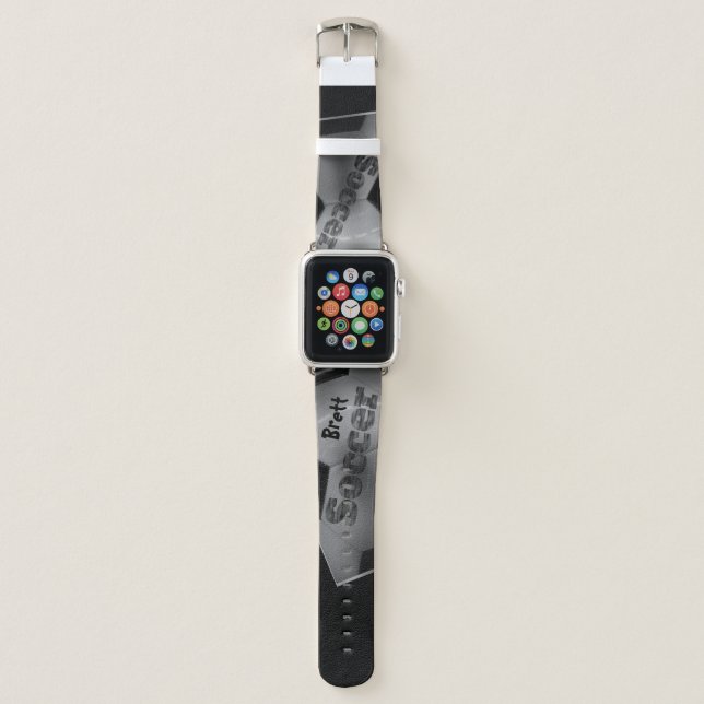 Soccer Personalized Apple Watch Band (Front)