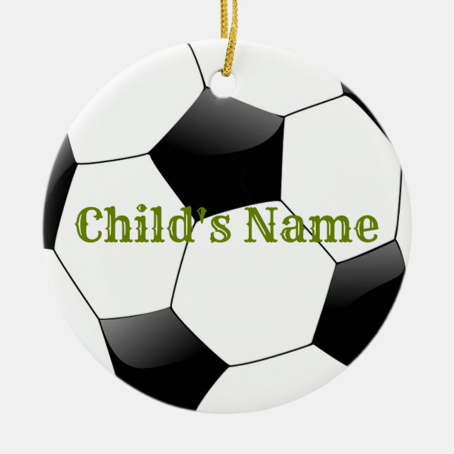 Soccer Personalized Christmas Ornament HAMbyWG (Front)