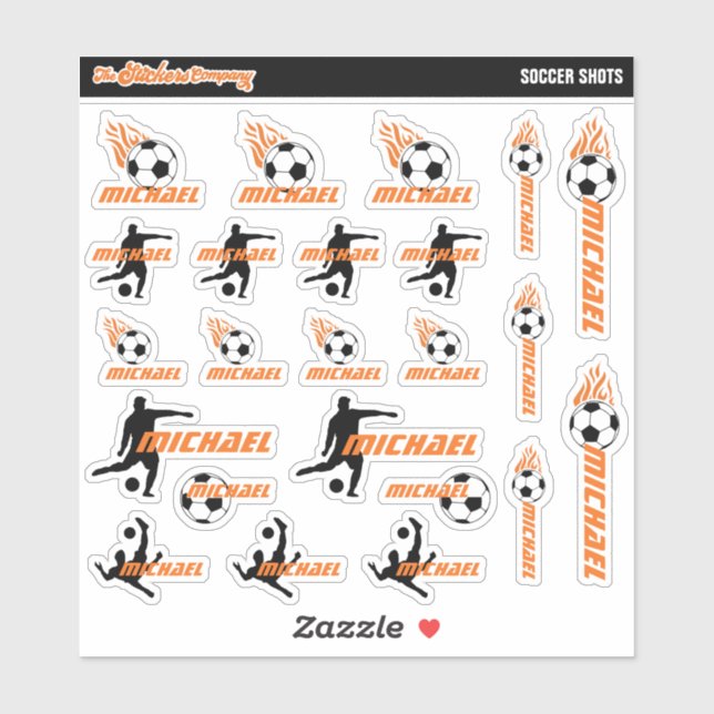 Soccer Personalized Name Labels | School (Sheet)