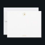 Soccer Personalized Name Sports Gift Note Card<br><div class="desc">This note card featuring a gold soccer ball is the perfect gift for the coach,  kid or adult soccer enthusiast in your life. Text is customizable. Part of a collection from Parcel Studios. *The gold foil is simulated and not real gold foil.</div>