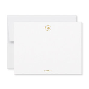 Soccer Personalized Name Sports Gift Note Card