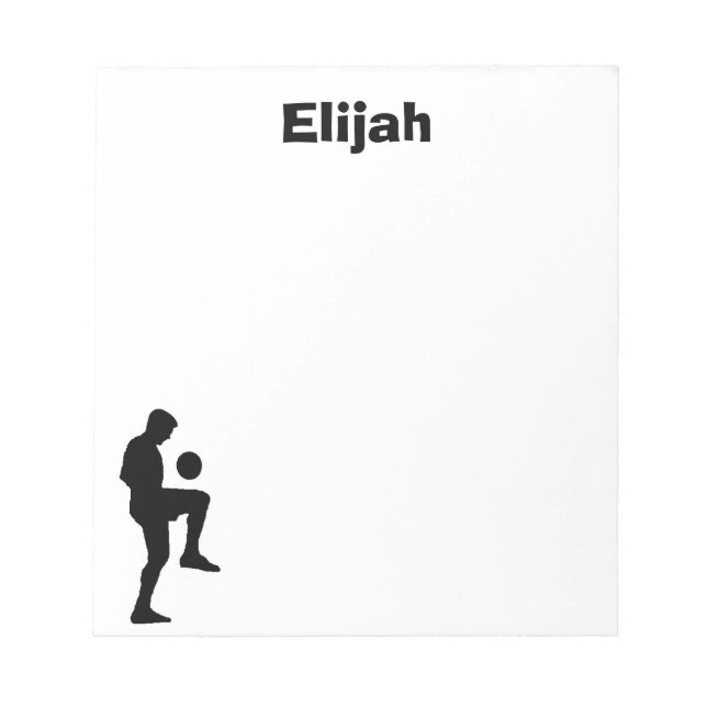 Soccer Personalized Notepad (male) (Front)